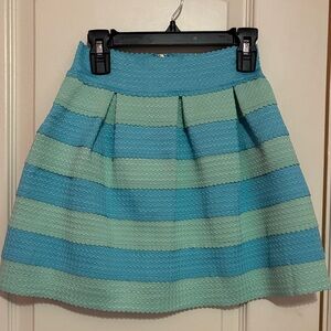 EUC Striped Blue and Green Girls Skirt—size 12